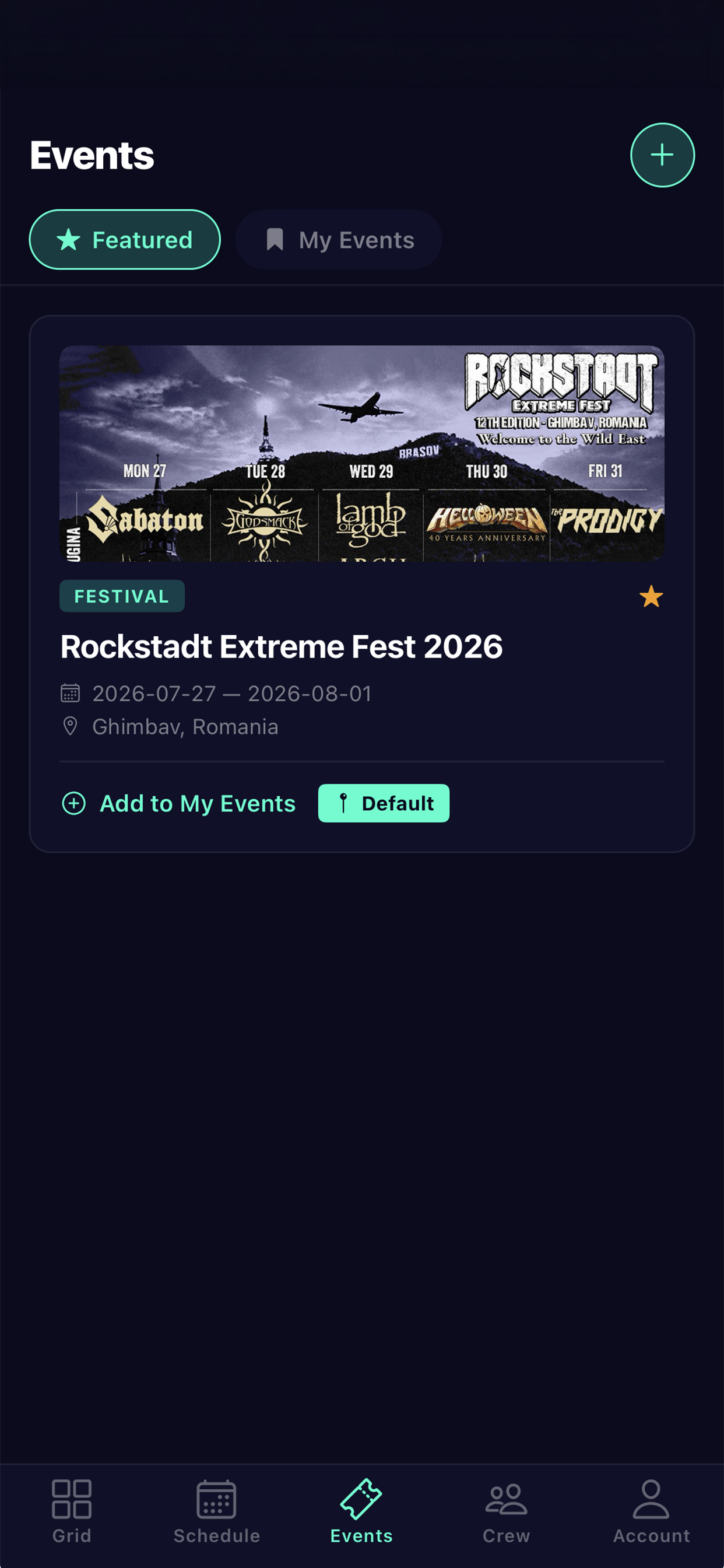 Find your event