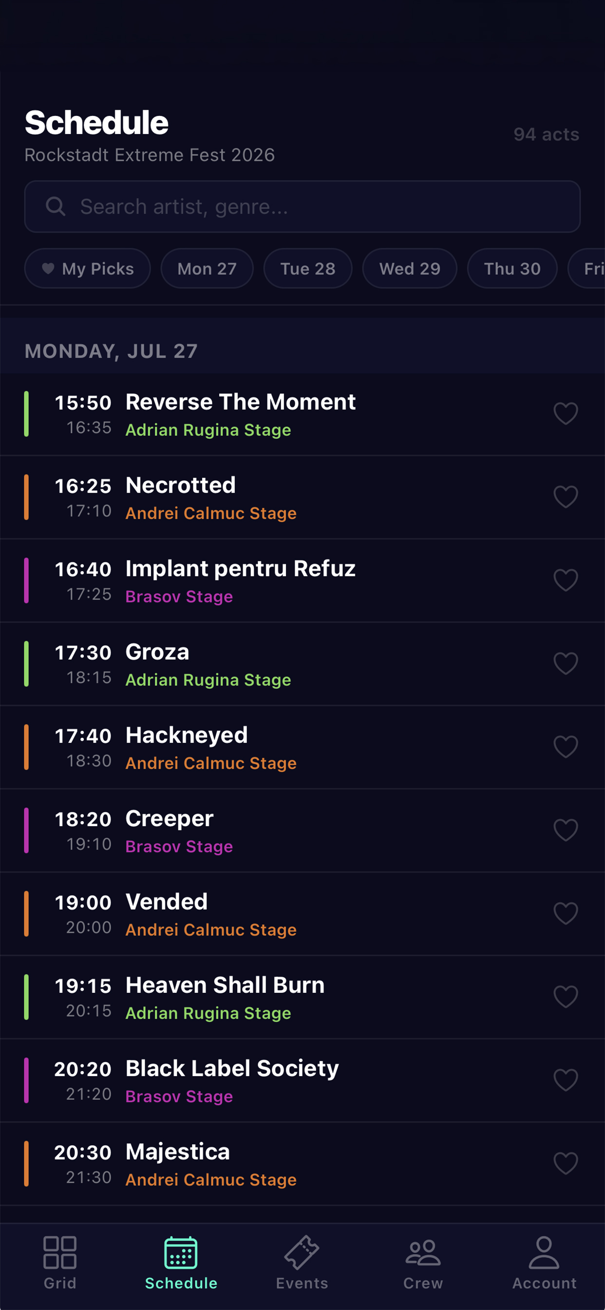Schedule search